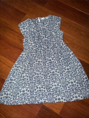 Sunny Girl Blue and White Floral Cotton Dress
